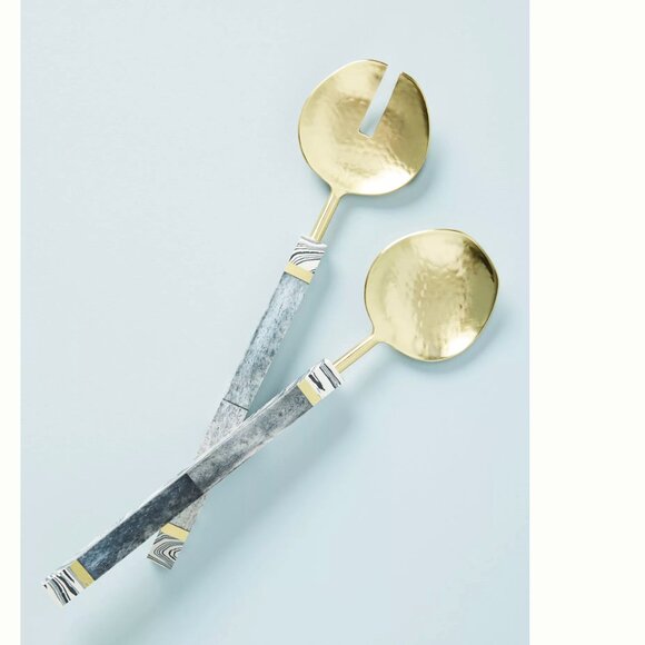 ⭐️Evie Serving Hipster Hippie Artsy Chic Fancy Classy Classic Utensils, Set of 2 - Picture 1 of 5